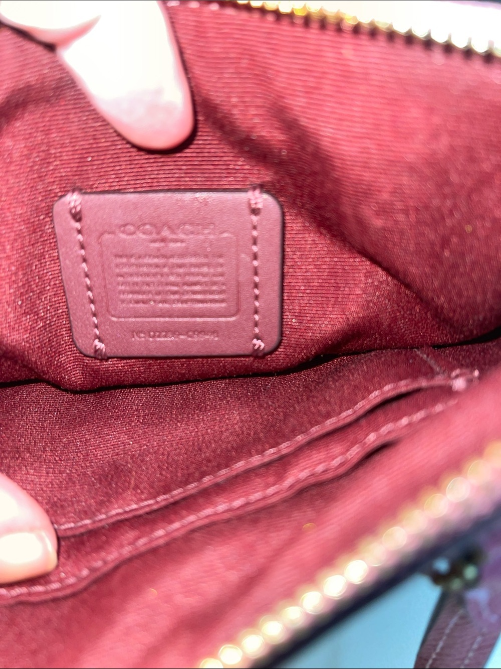 Coach Magenta Leather Mini Satchel with Gold Charm Chain - Picture 3 of 7